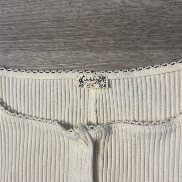 Free People Intimately Most Wanted Cardigan Tee — Ivory - Picture 8 of 8